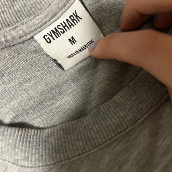 (free with bundle) Gymshark cropped long sleeve Size M Grey - Picture 2 of 2